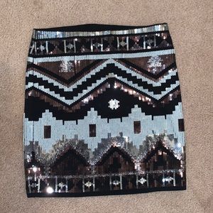 Sequin stretch skirt xs nvwr worn